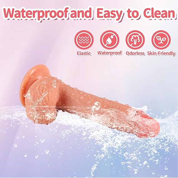 🍆 6.3″ Realistic Thin Dildo — perfect for beginners ✨ Soft & Skinny for gentle comfort..