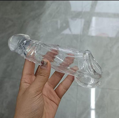 Silicone penis sleeve, penis extender, ball stretcher enlargement for men
